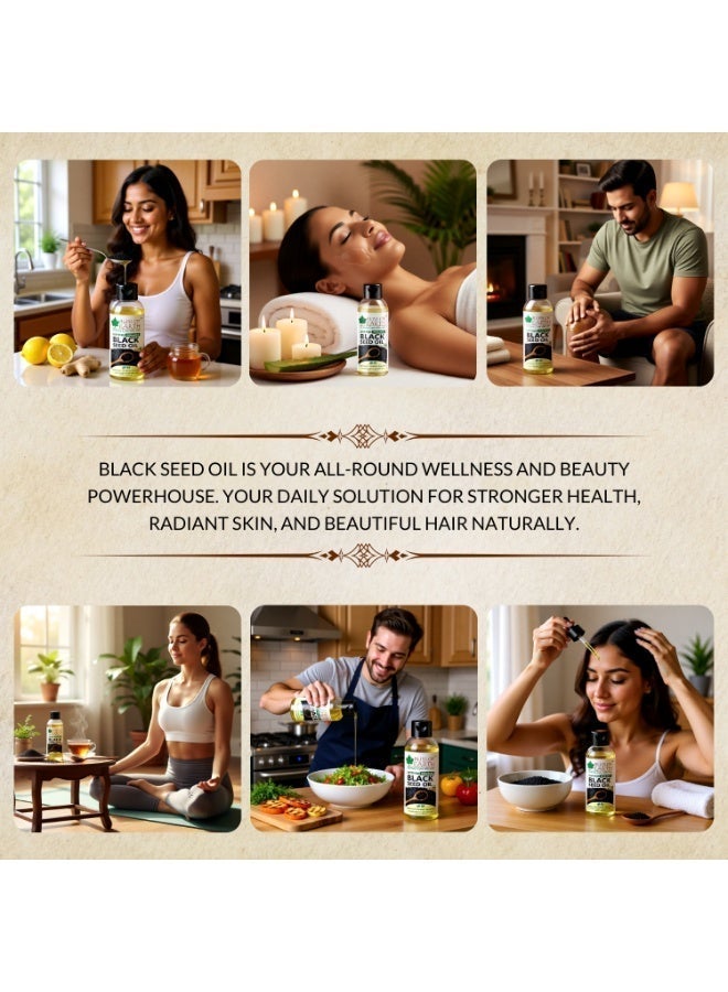 Bliss of Earth Black Seed Oil 100ml, Cold Pressed & Hexane Free, 100% Pure & Natural Nigella Oil - Image 4
